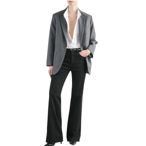 NEW NILI LOTAN GAEL BOYFRIEND JACKET HEATHER GREY $1355 Oversized Blazer Wool - Picture 1 of 9